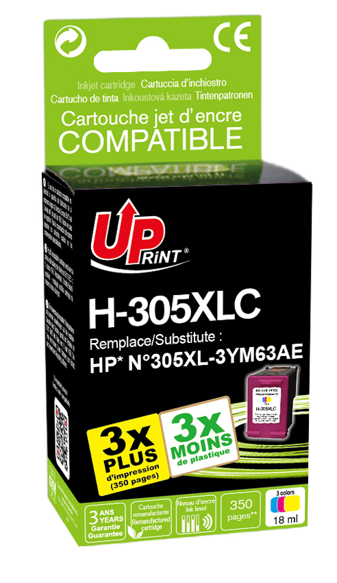 Cartouche d'encre compatible HP 912XL - noir - UPrint